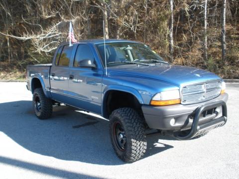 Atlantic Blue Pearl Dodge Dakota Sport Quad Cab 4x4.  Click to enlarge.