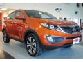 Front 3/4 View of 2011 Kia Sportage EX #8