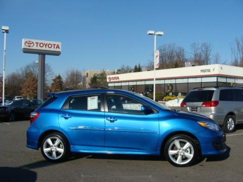 Blue Streak Metallic Toyota Matrix S AWD.  Click to enlarge.