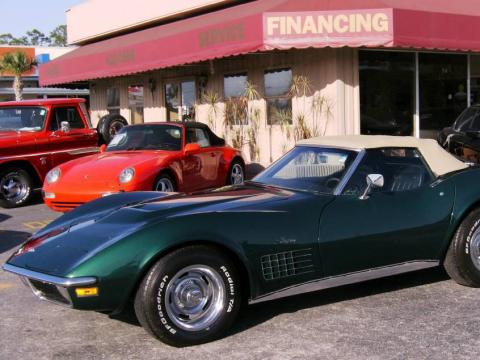 Donnybrooke Green Chevrolet Corvette Stingray Convertible.  Click to enlarge.