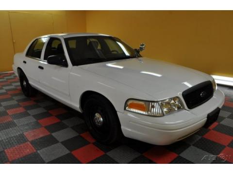 Vibrant White Ford Crown Victoria Police Interceptor.  Click to enlarge.