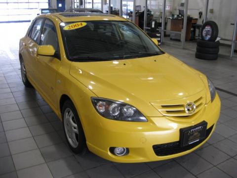 Solar Yellow Mica Mazda MAZDA3 s Hatchback.  Click to enlarge.