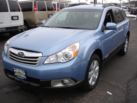 Sky Blue Metallic Subaru Outback 2.5i Premium Wagon.  Click to enlarge.