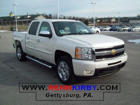 White Diamond Tricoat Chevrolet Silverado 1500 LTZ Crew Cab 4x4.  Click to enlarge.