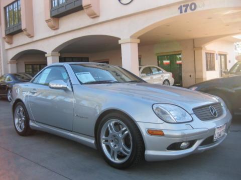 Brilliant Silver Metallic Mercedes-Benz SLK 32 AMG Roadster.  Click to enlarge.