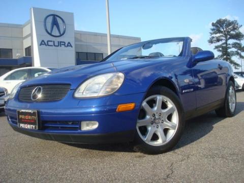 Bahama Blue Metallic Mercedes-Benz SLK 230 Kompressor Roadster.  Click to enlarge.