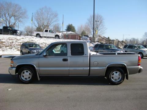 Pewter Metallic GMC Sierra 1500 SLT Extended Cab.  Click to enlarge.