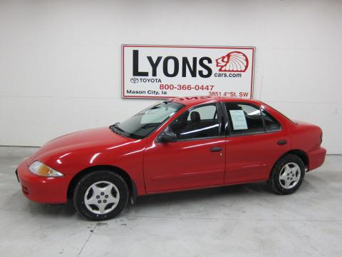 Bright Red Chevrolet Cavalier Sedan.  Click to enlarge.