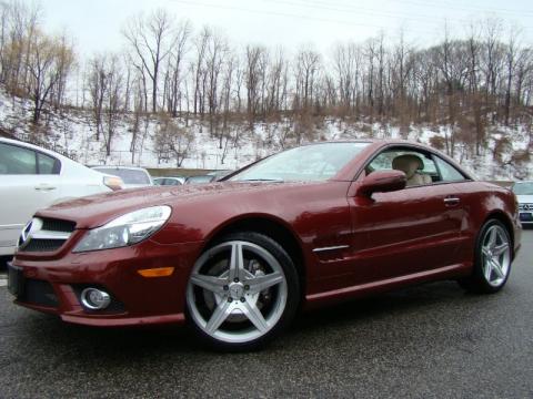 Storm Red Metallic Mercedes-Benz SL 550 Roadster.  Click to enlarge.