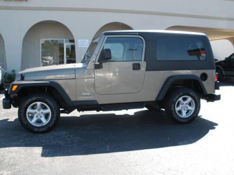 Light Khaki Metallic Jeep Wrangler Unlimited 4x4.  Click to enlarge.