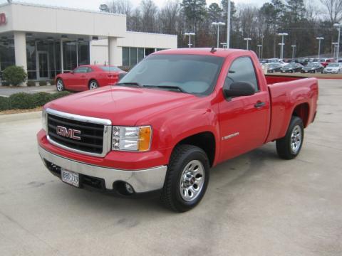 Fire Red GMC Sierra 1500 Regular Cab.  Click to enlarge.