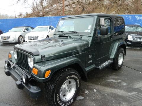 Shale Green Metallic Jeep Wrangler Sahara 4x4.  Click to enlarge.