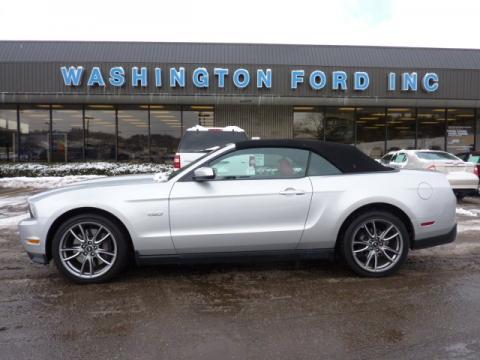 Ingot Silver Metallic Ford Mustang GT Premium Convertible.  Click to enlarge.