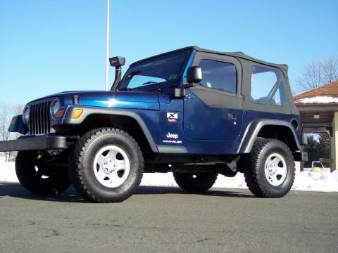Patriot Blue Jeep Wrangler X 4x4.  Click to enlarge.