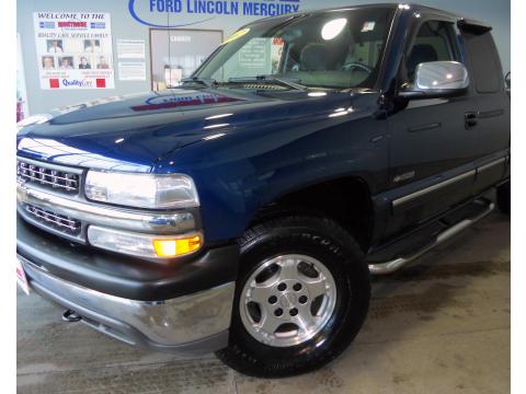 Indigo Blue Metallic Chevrolet Silverado 1500 LS Extended Cab 4x4.  Click to enlarge.