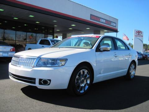 White Suede Lincoln MKZ Sedan.  Click to enlarge.