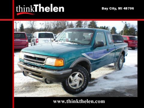 Bright Calypso Green Metallic Ford Ranger STX Extended Cab 4x4.  Click to enlarge.