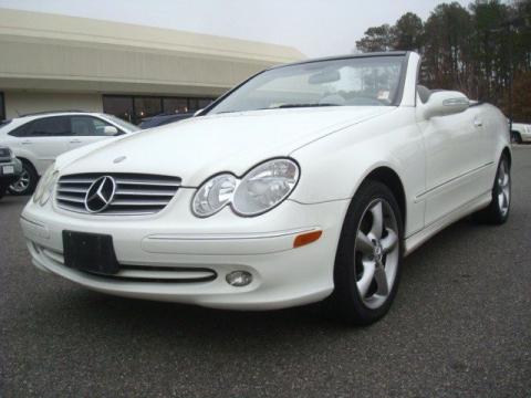Alabaster White Mercedes-Benz CLK 320 Cabriolet.  Click to enlarge.