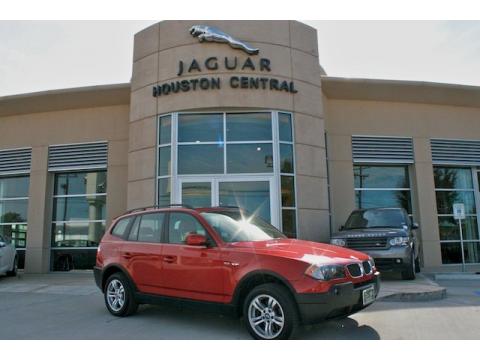 Flamenco Red Metallic BMW X3 3.0i.  Click to enlarge.