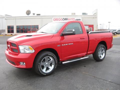 Flame Red Dodge Ram 1500 Sport Regular Cab 4x4.  Click to enlarge.