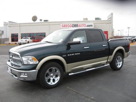 Hunter Green Pearl Dodge Ram 1500 Laramie Crew Cab 4x4.  Click to enlarge.