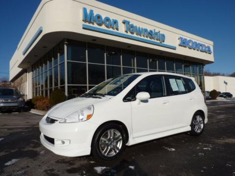 Black Honda Fit 2007. Taffeta White 2007 Honda Fit