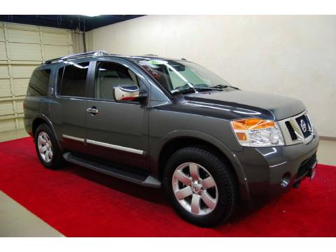 Smoke Gray Metallic Nissan Armada Titanium.  Click to enlarge.