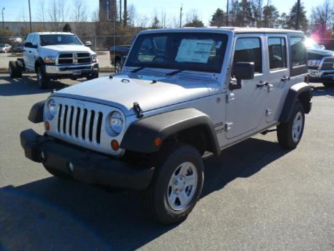 Bright Silver Metallic Jeep Wrangler Unlimited Sport 4x4 Right Hand Drive.  Click to enlarge.