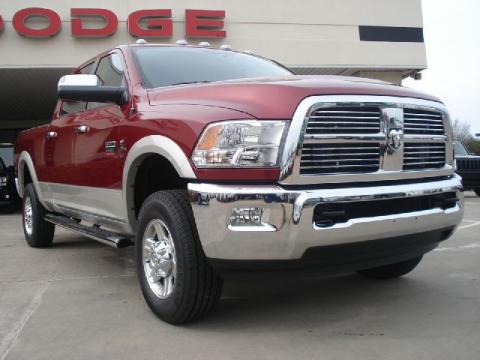 Deep Cherry Crystal Pearl Dodge Ram 2500 HD Laramie Crew Cab 4x4.  Click to enlarge.