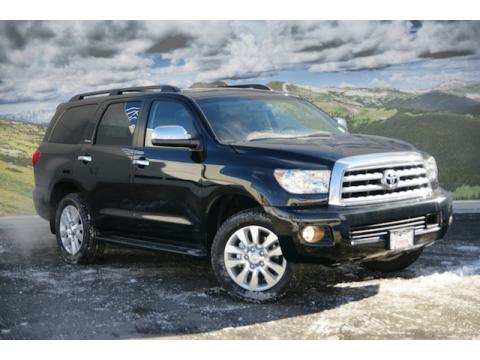 Black Toyota Sequoia Platinum 4WD.  Click to enlarge.