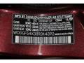 Mercedes-Benz Color Code 544 Barolo Red Metallic #10