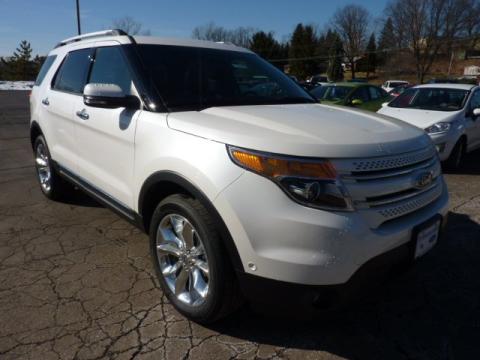 White Platinum Tri-Coat Ford Explorer Limited 4WD.  Click to enlarge.