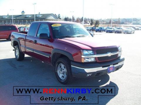 Sport Red Metallic Chevrolet Silverado 1500 Z71 Extended Cab 4x4.  Click to enlarge.