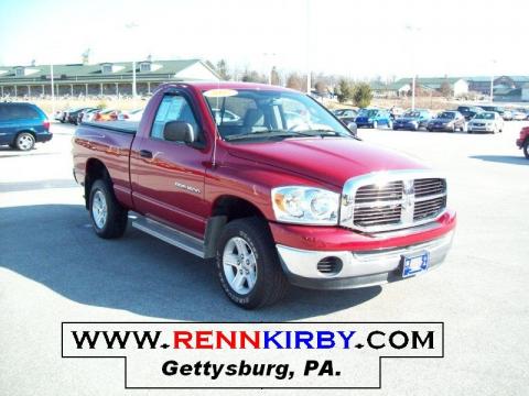 Inferno Red Crystal Pearl Dodge Ram 1500 SLT Regular Cab 4x4.  Click to enlarge.