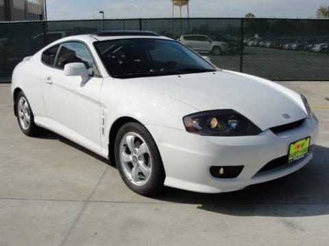 Alpine White Hyundai Tiburon GS.  Click to enlarge.
