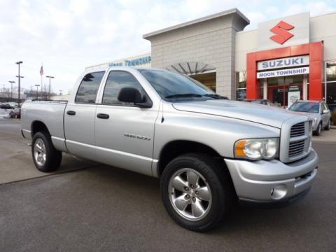 Bright Silver Metallic Dodge Ram 1500 Laramie Quad Cab 4x4.  Click to enlarge.