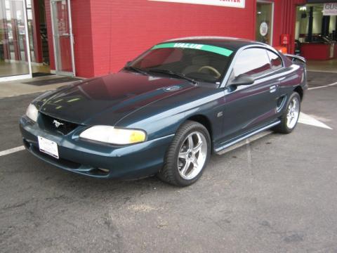 Deep Forest Green Metallic Ford Mustang GT Coupe.  Click to enlarge.