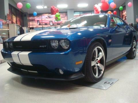 Deep Water Blue Pearl Dodge Challenger SRT8 392 Inaugural Edition.  Click to enlarge.