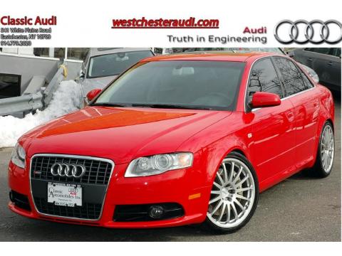 Brilliant Red Audi A4 2.0T quattro S-Line Sedan.  Click to enlarge.