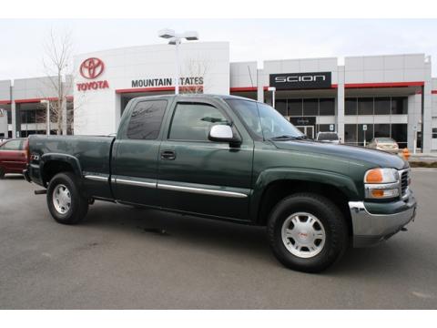 Polo Green Metallic GMC Sierra 1500 SLE Extended Cab 4x4.  Click to enlarge.