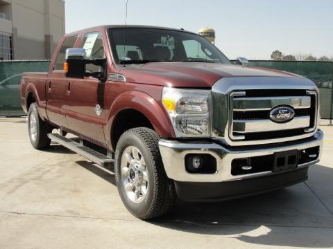Royal Red Metallic Ford F250 Super Duty Lariat Crew Cab 4x4.  Click to enlarge.