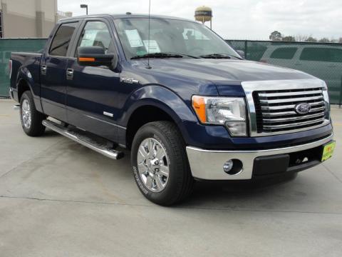 Dark Blue Pearl Metallic Ford F150 XLT SuperCrew.  Click to enlarge.