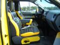  2005 Ford F150 Black/Yellow Interior #16