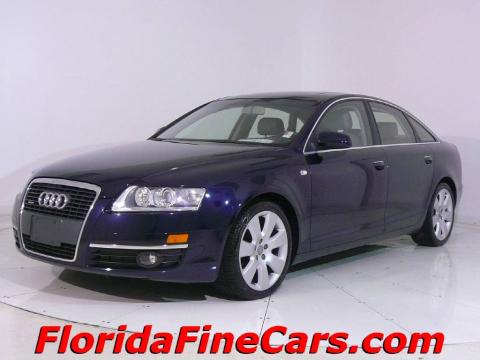 Night Blue Pearl Effect 2005 Audi A6 3.2 quattro Sedan with Platinum 