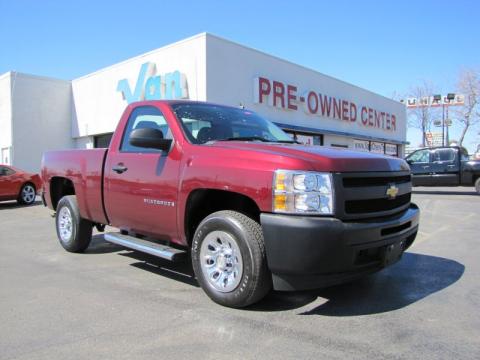 Deep Ruby Red Metallic Chevrolet Silverado 1500 Regular Cab.  Click to enlarge.