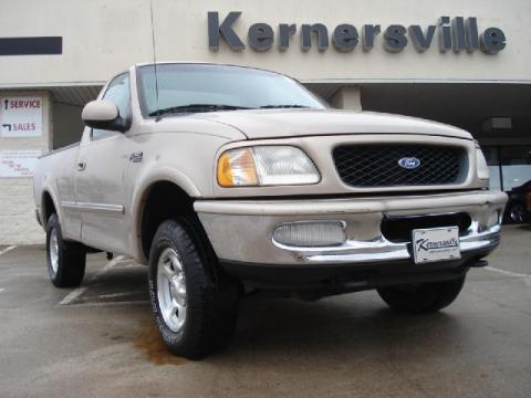 Light Prairie Tan Metallic Ford F150 XLT Regular Cab 4x4.  Click to enlarge.