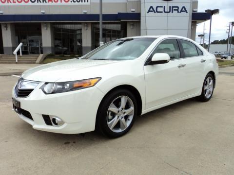 Premium White Pearl Acura TSX Sedan.  Click to enlarge.