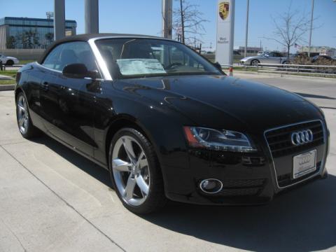 Brilliant Black Audi A5 2.0T Convertible.  Click to enlarge.