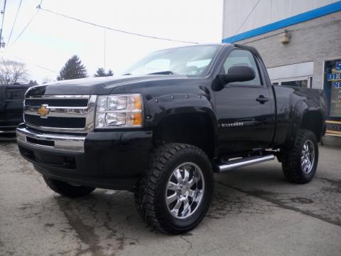 Black Chevrolet Silverado 1500 LS Regular Cab 4x4.  Click to enlarge.