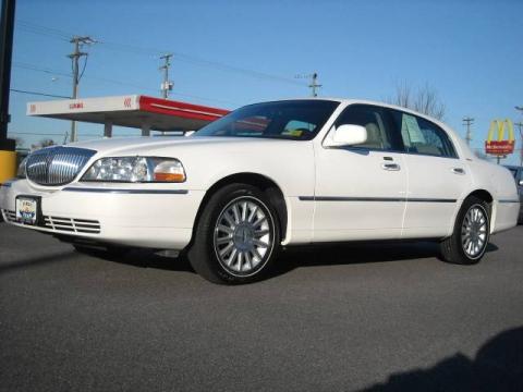 Vibrant White Lincoln Town Car Signature.  Click to enlarge.